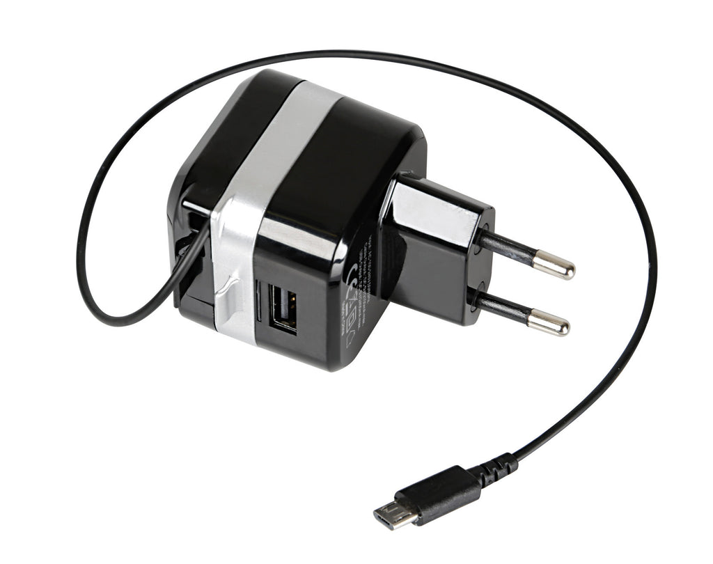 Caricabatteria da rete Micro Usb con 1 porta Usb - Fast Charge - 2400 mA - 100/230V