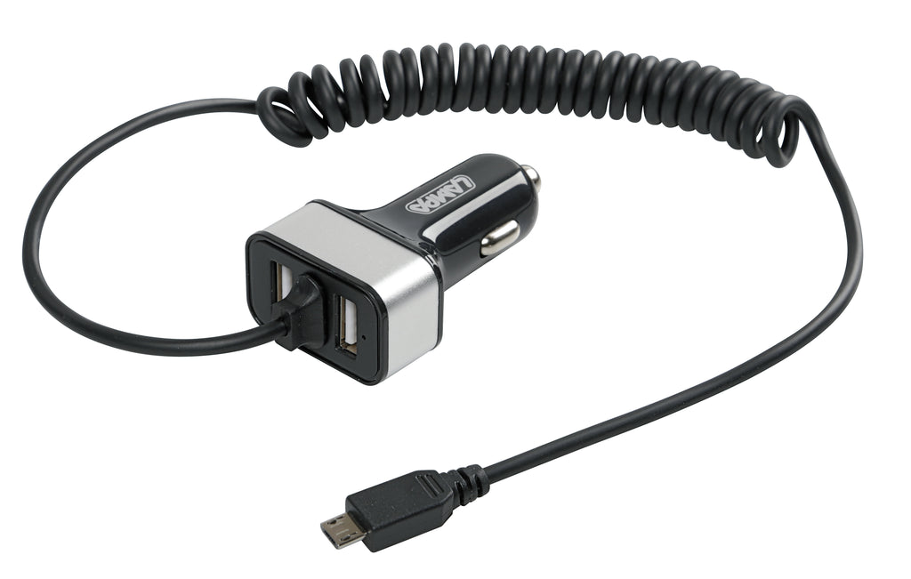 Caricabatteria Micro Usb con 2 porte Usb - 2400 mA - 12/24V