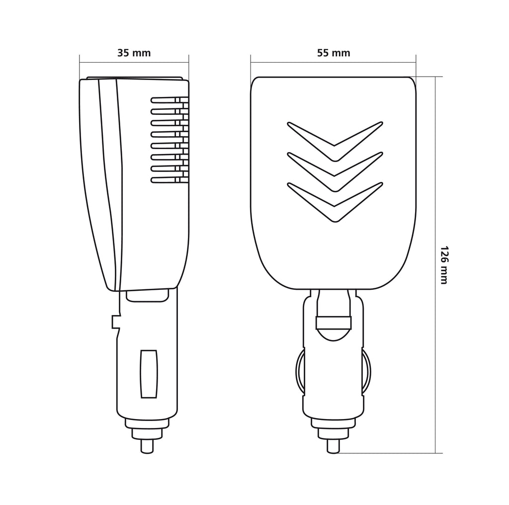 Caricabatteria 4 porte Usb - 6800 mA - 12/24V