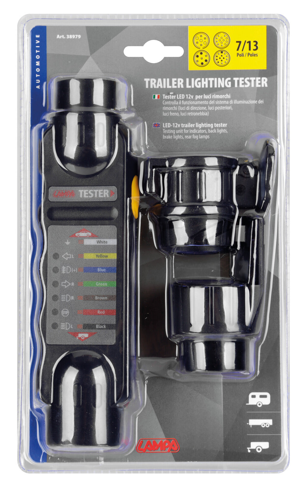 Tester per luci rimorchi, 12V