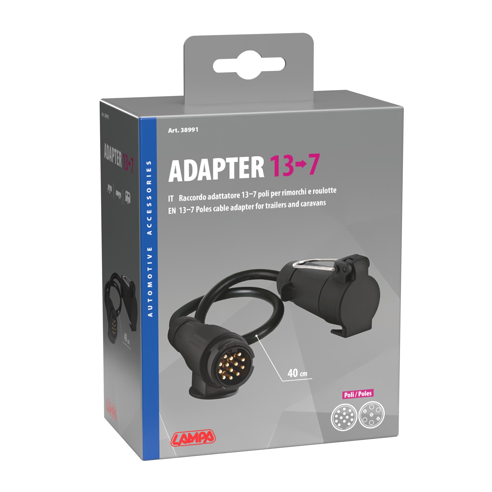 Adattatore 13<->7 poli con cablaggio da 40 cm