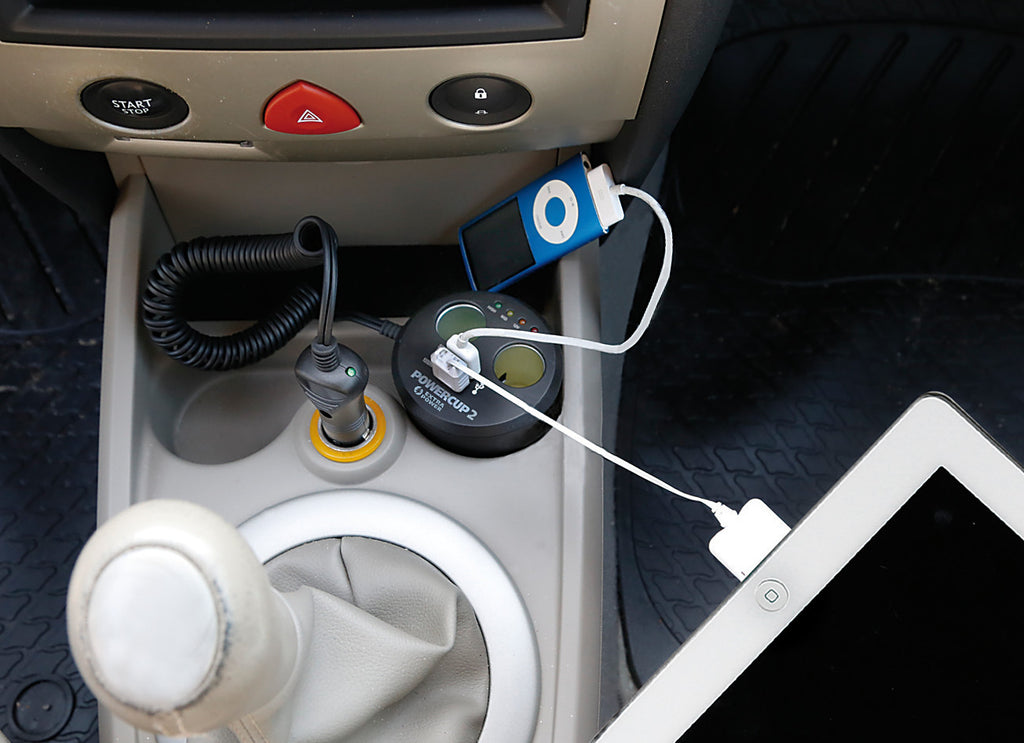 Power cup 2, multipresa con Usb e tester batteria, 12V