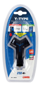 Caricabatteria 2 porte Usb con circuiti separati - 800/2100 mA - 12/24V