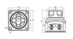 Interruttore stacca batteria a 3 posizioni - 12/50V
