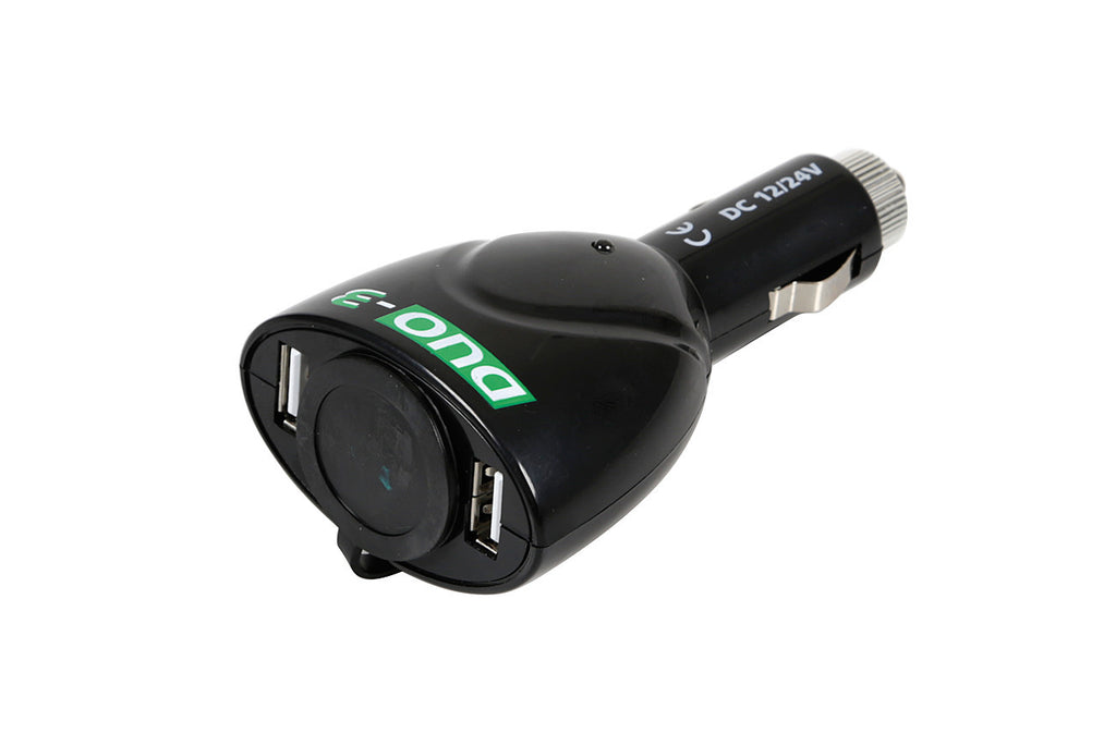 Duo-3, presa corrente con USB, 12/24V
