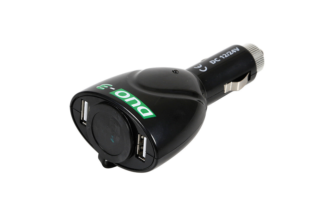 Duo-3, presa corrente con USB, 12/24V