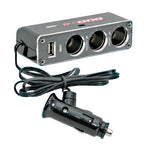 Dual-Power, presa corrente tripla con USB, 12/24V