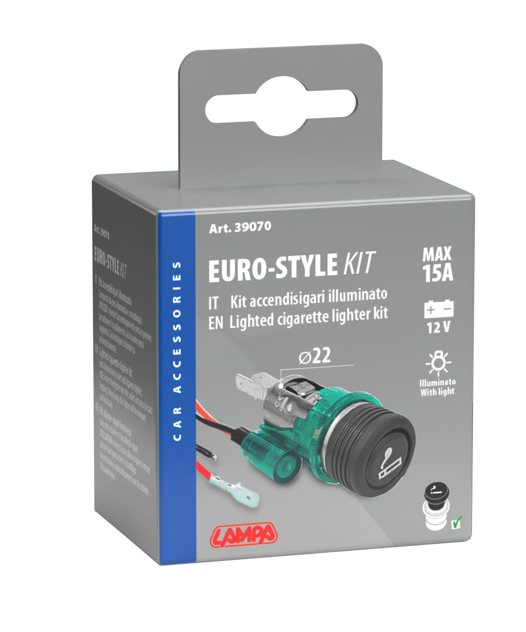 Euro-Style, kit accendisigari illuminato 12V