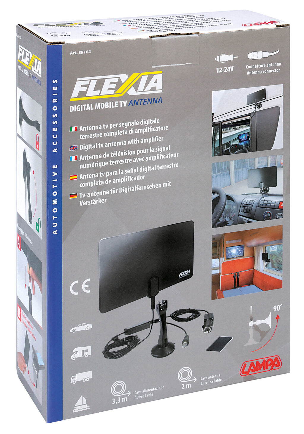 Flexia, antenna TV digitale terrestre 12/24V