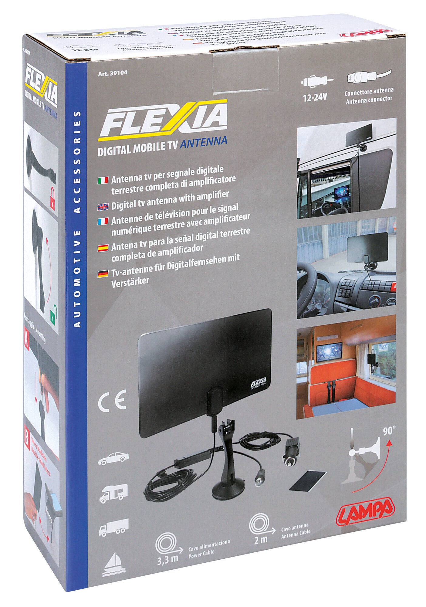 Flexia, antenna TV digitale terrestre 12/24V