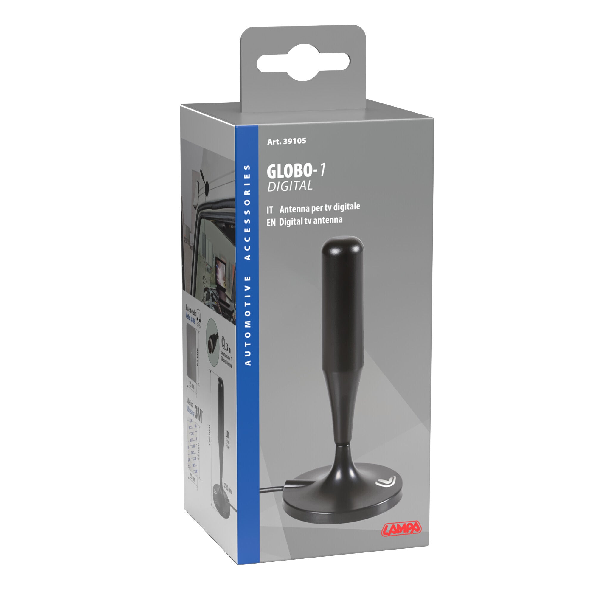 Globo-1, antenna TV con ricezione digitale - 130 mm