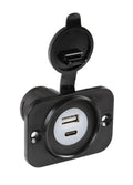Ext-12, doppia presa Usb A + Usb C, montaggio ad incasso, 12/24V