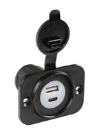 Ext-12, doppia presa Usb A + Usb C, montaggio ad incasso, 12/24V