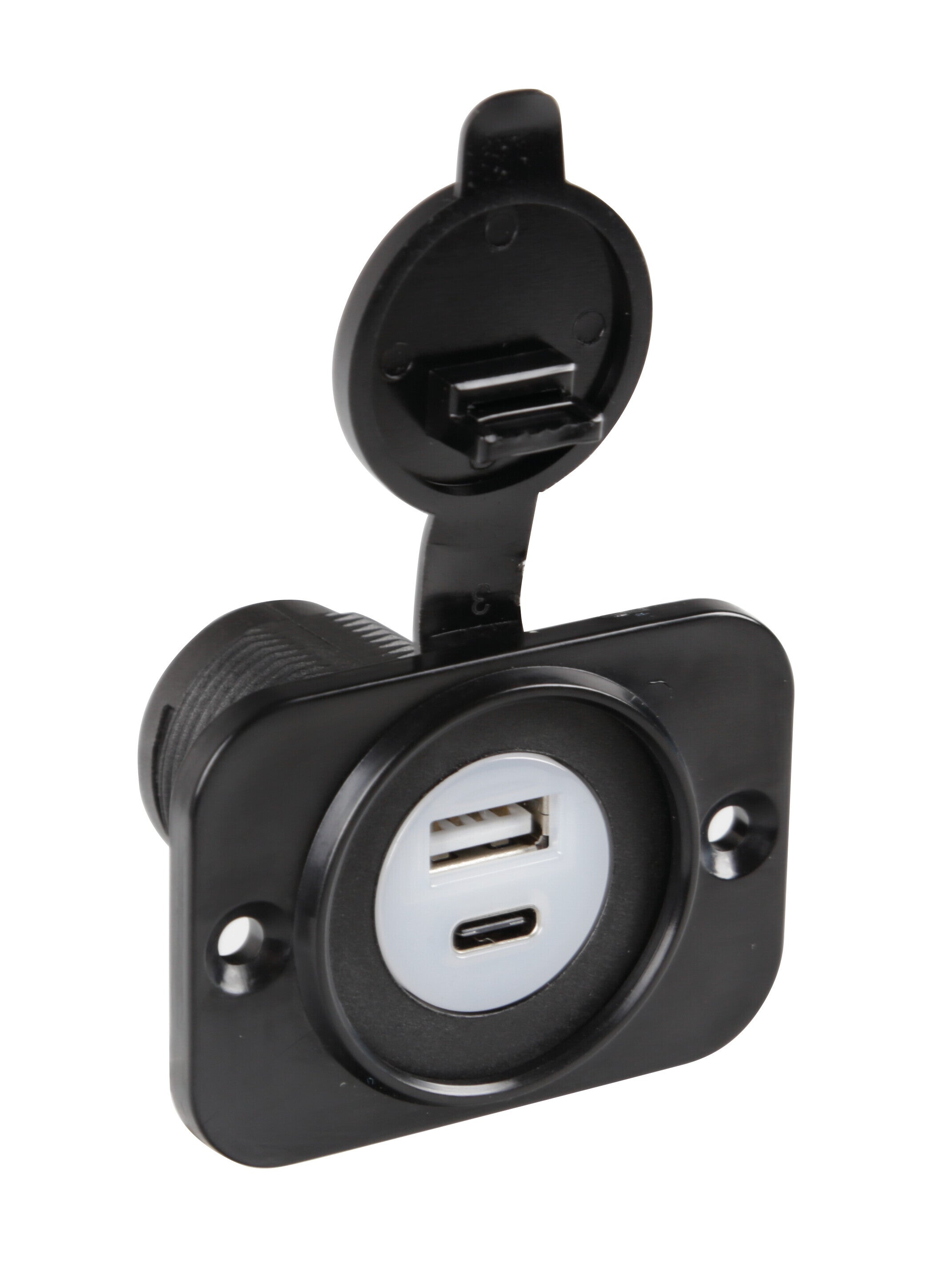 Ext-12, doppia presa Usb A + Usb C, montaggio ad incasso, 12/24V