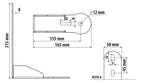 Staffa per antenna CB - Attacco su visiera parasole - compatibile per Daf XF (06/21>) - Daf XG (06/21>)