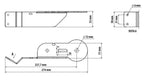 Staffa per antenna CB - Attacco montante - compatibile per Daf XF (06/21>) - Daf XG (06/21>) - Daf XG+ (06/21>)