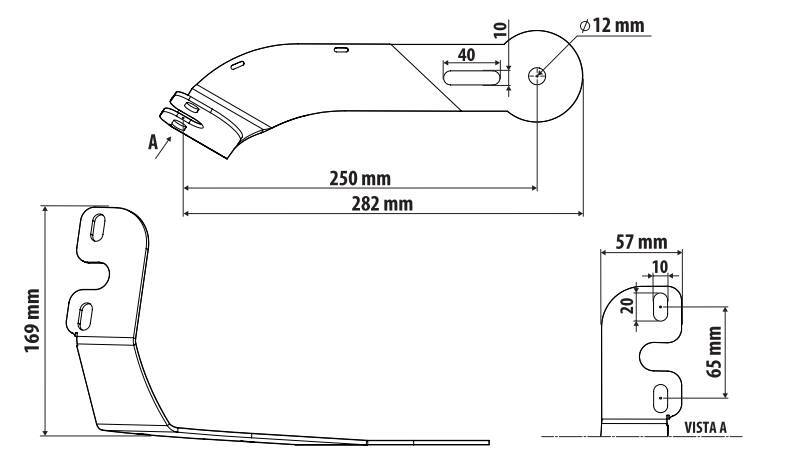 Staffa per antenna CB - Attacco su visiera parasole - compatibile per Ford F-Max (10/18>)