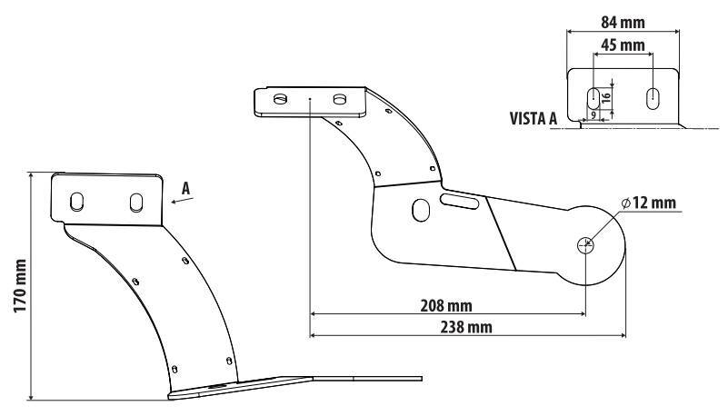 Staffa per antenna CB - Attacco su visiera parasole - compatibile per Iveco S-Way (10/19>)