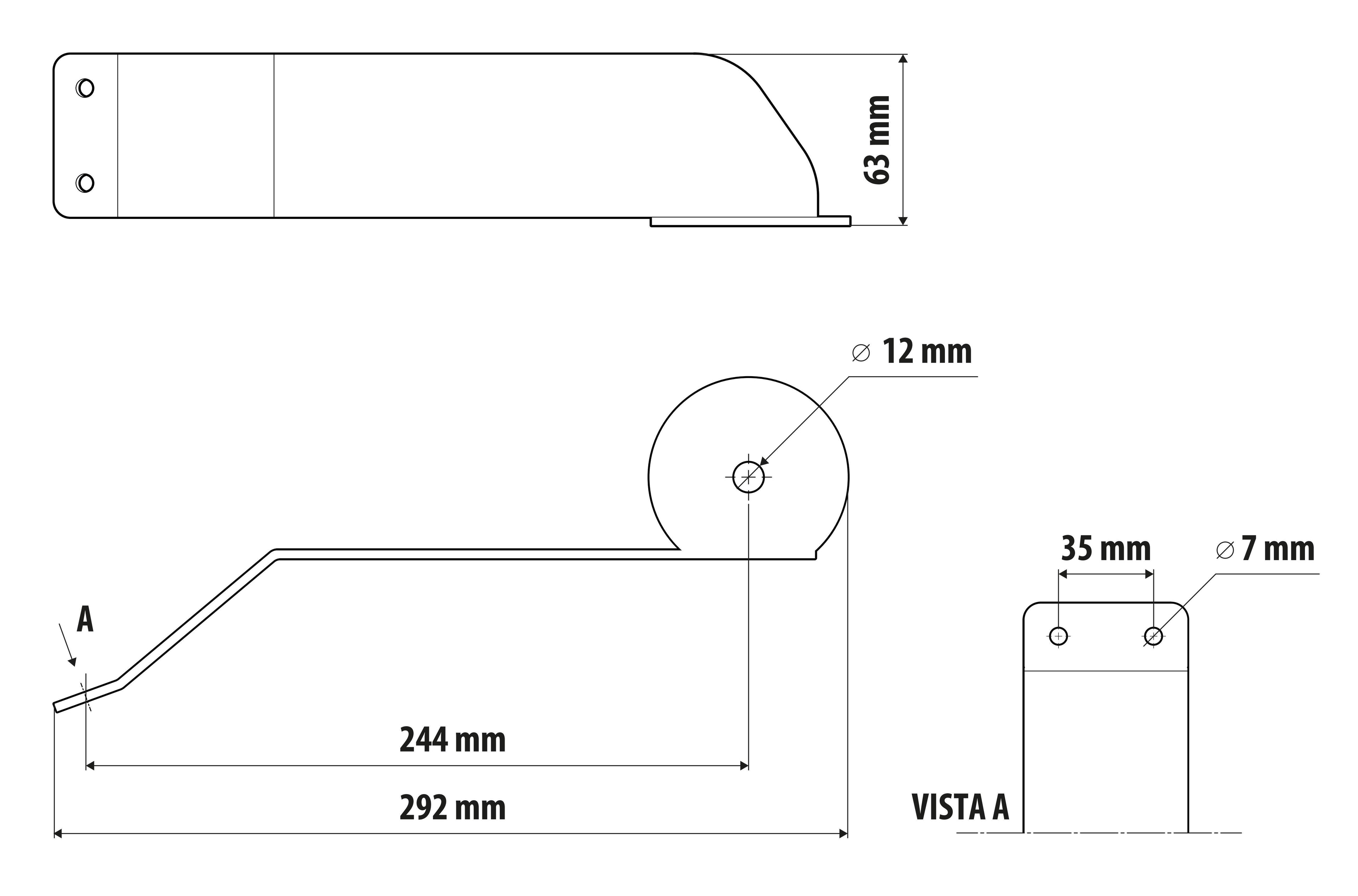 Staffa per antenna CB - Attacco montante - compatibile per Iveco S-Way (10/19>)