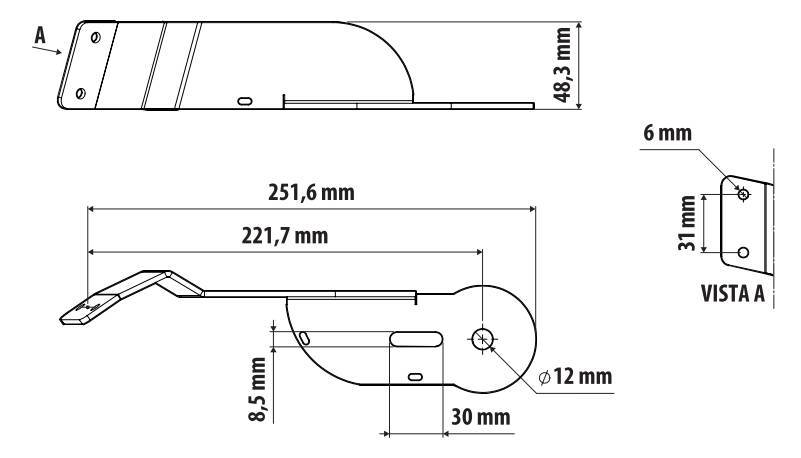 Staffa per antenna CB - Attacco montante - compatibile per Mercedes Actros MP4 (09/11>09/19) - Mercedes Actros MP5 (10/19>) - Mercedes Actros MP5 L (11/21>) - Mercedes Actros MP5 F (11/21>) - Mercedes Actros L ProCabin (12/24>)
