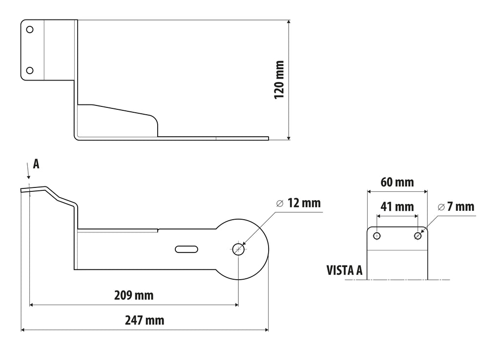 Staffa per antenna CB - Attacco montante - compatibile per Scania R Serie 7 - New Generation (11/16>02/25) - Scania S Serie 7 - New Generation (11/16>) - Scania G Serie 7 - New Generation (01/18>) - Scania XT Serie 7 - New Generation (01/18>)