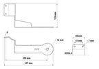 Staffa per antenna CB - Attacco montante - compatibile per Scania R Serie 7 - New Generation (11/16>02/25) - Scania S Serie 7 - New Generation (11/16>) - Scania G Serie 7 - New Generation (01/18>) - Scania XT Serie 7 - New Generation (01/18>)