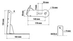 Staffa per antenna CB - Attacco su visiera parasole - compatibile per Volvo FH Serie 4 (09/12>05/21) - Volvo FH Serie 5 (06/21>) - Volvo FH Aero (01/24>)