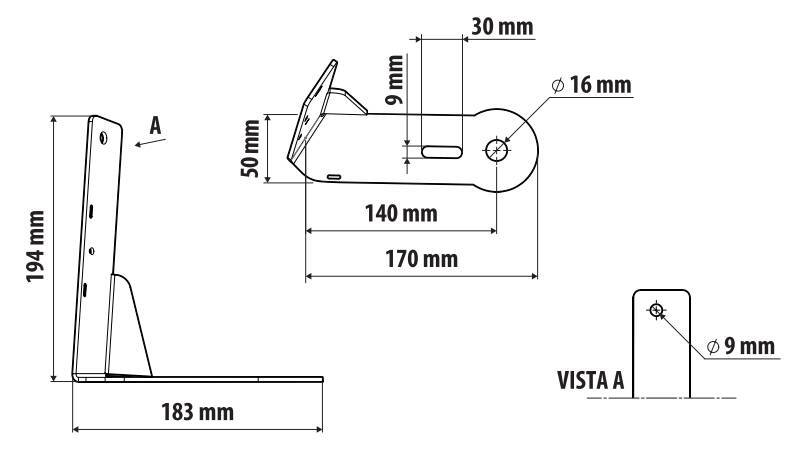 Staffa per antenna CB - Attacco su visiera parasole - compatibile per Volvo FH Serie 4 (09/12>05/21) - Volvo FH Serie 5 (06/21>) - Volvo FH Aero (01/24>)