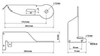 Staffa per antenna CB - Attacco montante - compatibile per Volvo FH Serie 4 (09/12>05/21) - Volvo FH Serie 5 (06/21>) - Volvo FH Aero (01/24>)