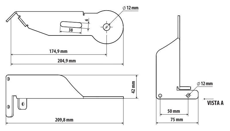 Staffa per antenna CB - Attacco montante - compatibile per Volvo FH Serie 4 (09/12>05/21) - Volvo FH Serie 5 (06/21>) - Volvo FH Aero (01/24>)