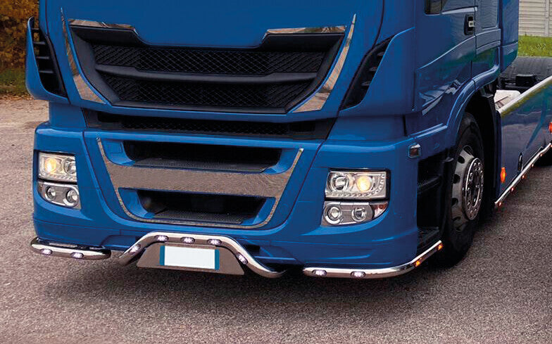 Barra paraurti con portatarga, kit 3 pz, 13 fori - compatibile per Iveco Stralis XP (09/16>12/19)