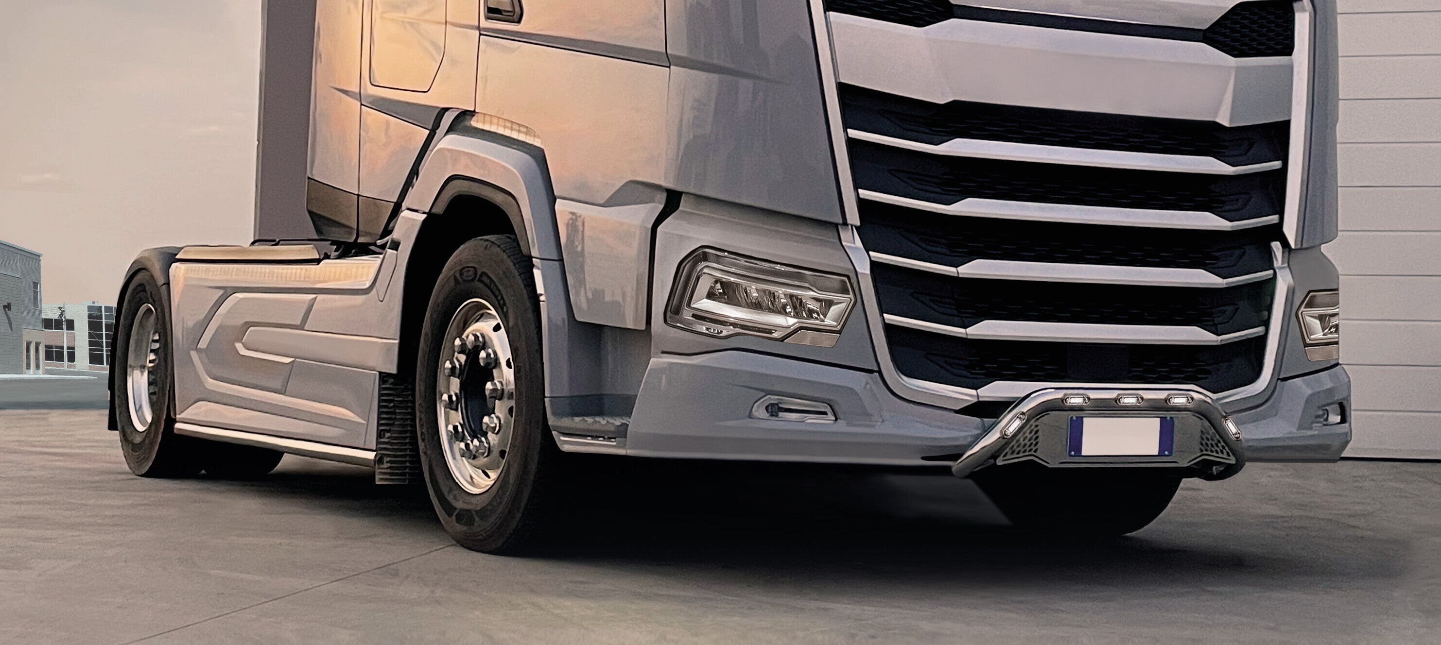 Barra portatarga, 5 fori - compatibile per Daf XF (06/21>) - Daf XG (06/21>) - Daf XG+ (06/21>)