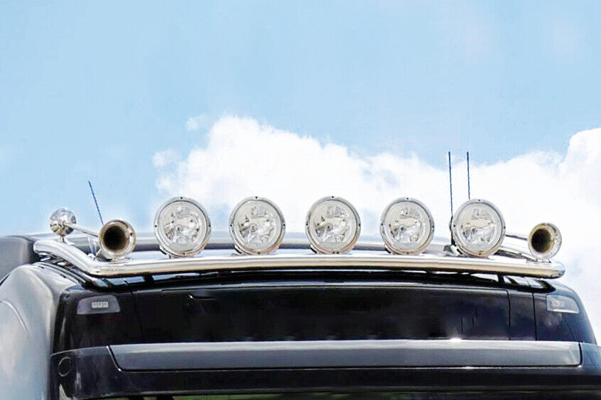 Barra portafari per tetto, standard corto - compatibile per Volvo FH Aero (01/24>) Globetrotter - Volvo FH Serie 4 (09/12>05/21) Globetrotter - Volvo FH Serie 5 (06/21>) Globetrotter