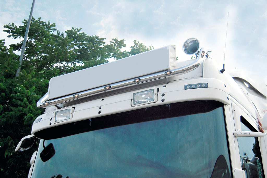 Barra portafari per tetto, standard corto, 9 fori - compatibile per Scania R Serie 6 (09/09>08/13) Topline - Scania R Serie 6 - Streamline (09/13>12/17) Topline