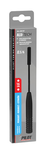 Alu-Tech, stelo antenna - Ø 6 mm - Nero