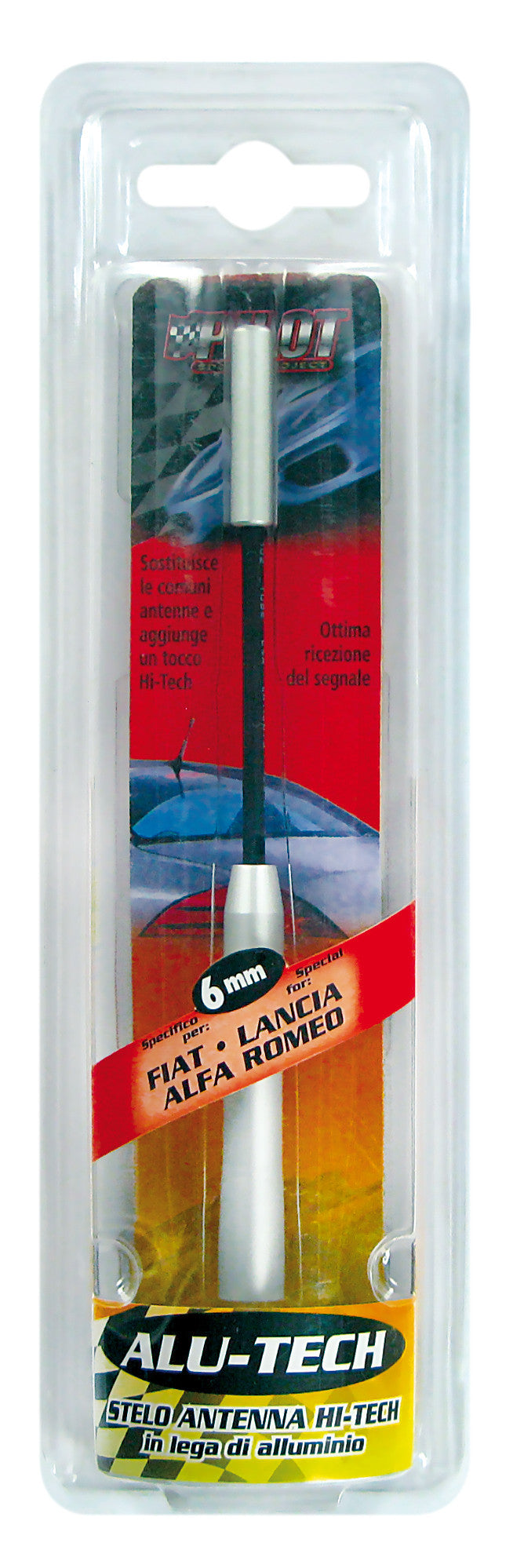 Alu-Tech, stelo antenna - Ø 6 mm - Alluminio