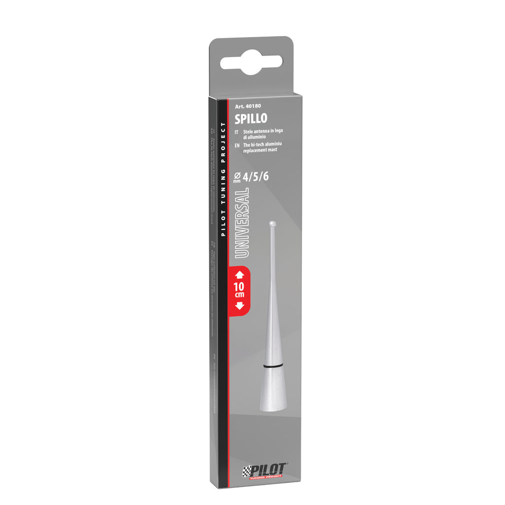Spillo, stelo antenna - 10 cm - Alluminio
