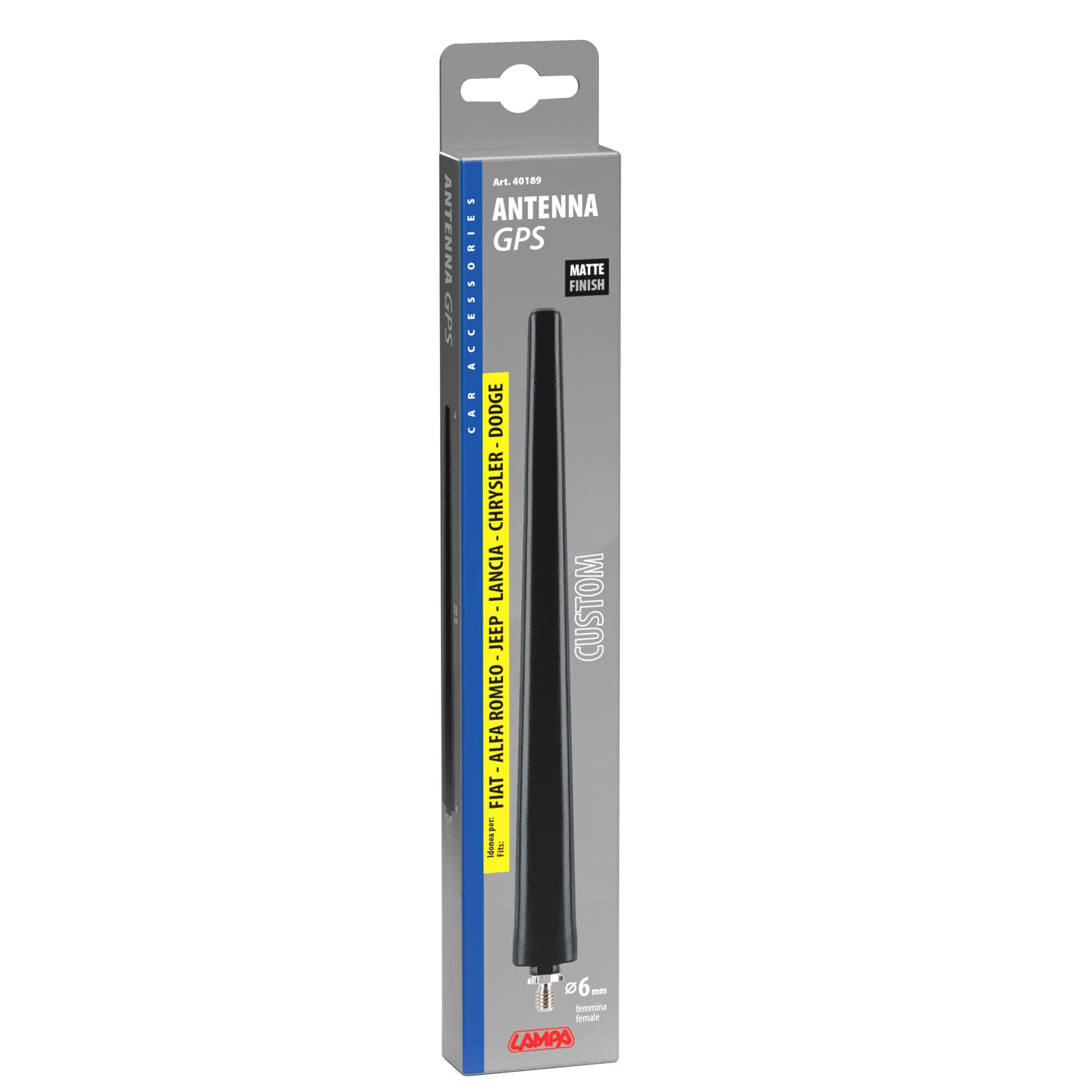Stelo Ricambio Antenna (AM/FM/GPS) - 18 cm - Ø 6 mm