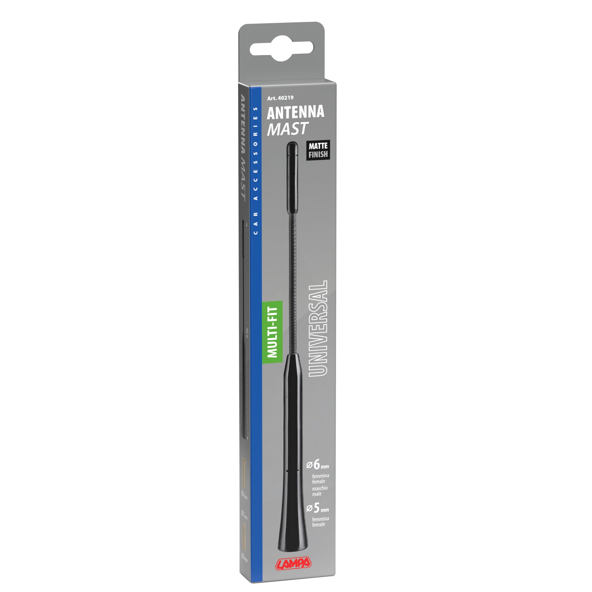 Stelo ricambio antenna - 20 cm - Ø 5-6 mm