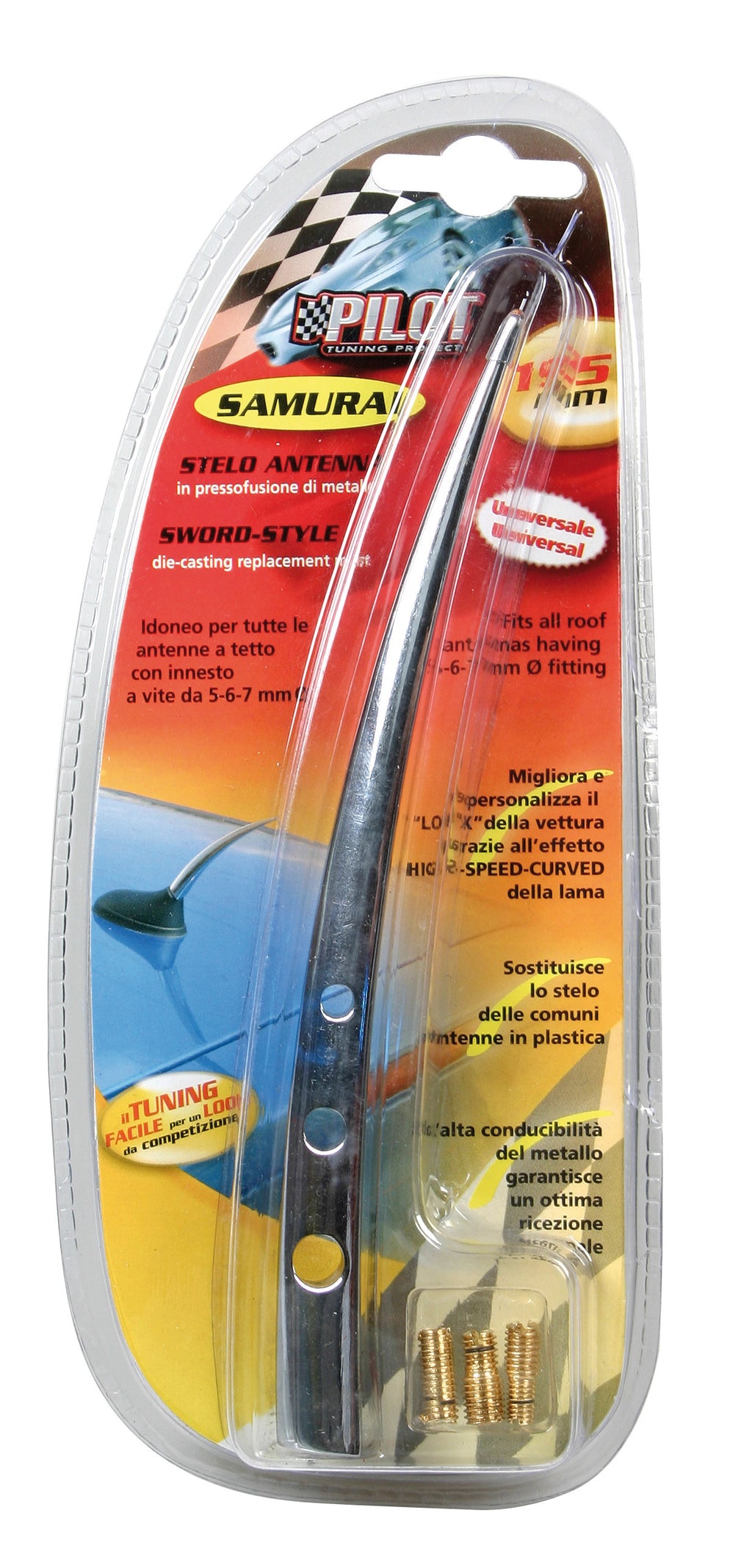 Samurai con Fori, stelo antenna - L - 19,5 cm