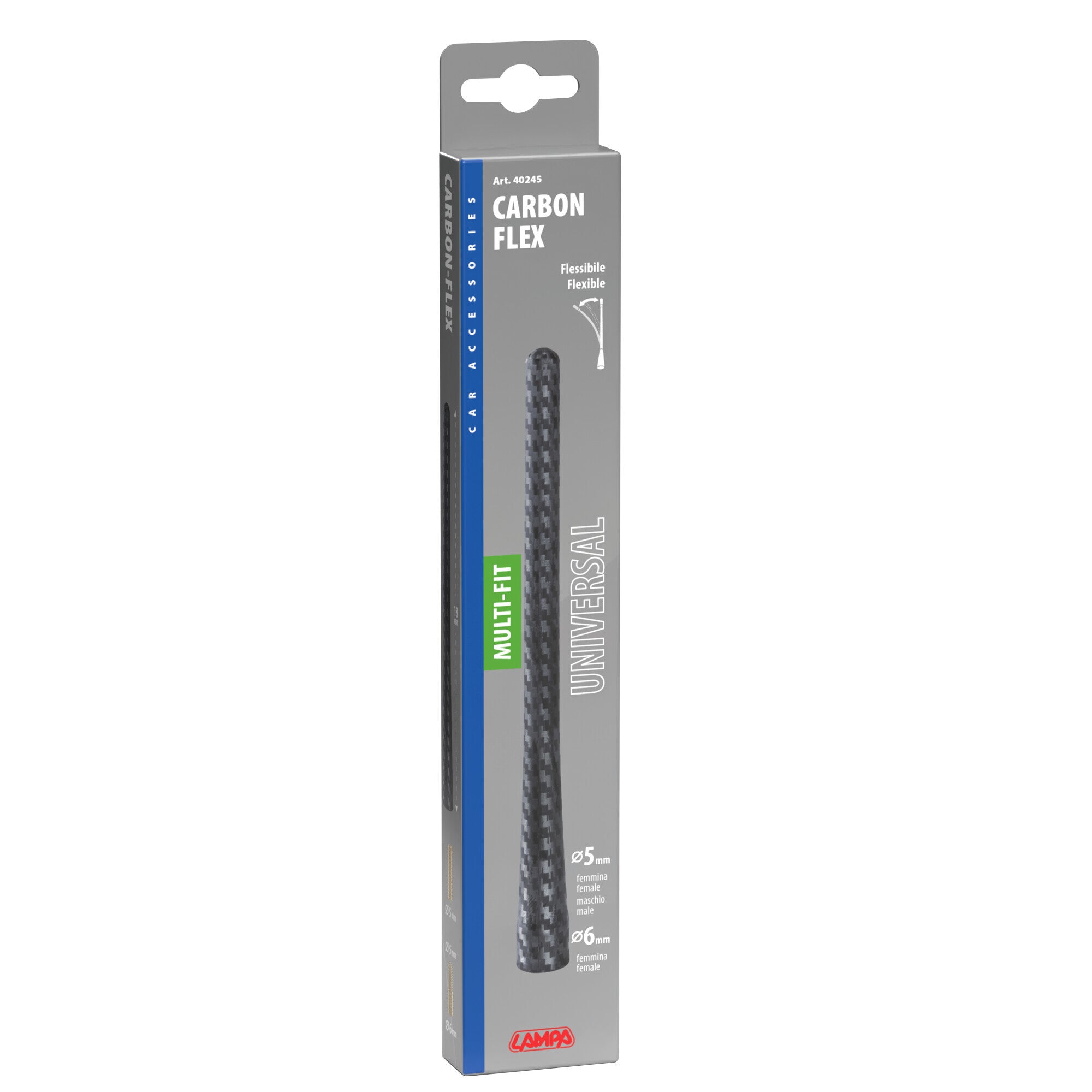 Carbon-Flex, stelo ricambio antenna - 18 cm - Ø 5-6 mm