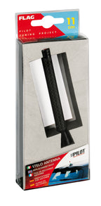Flag, stelo antenna - 11 cm - Carbon-Look