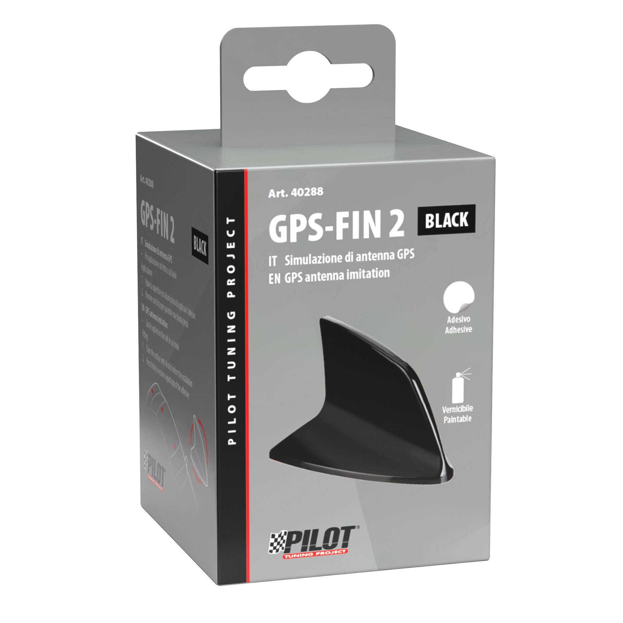 Gps-Fin Spoiler 2, Simulazione di antenna GPS - Nero