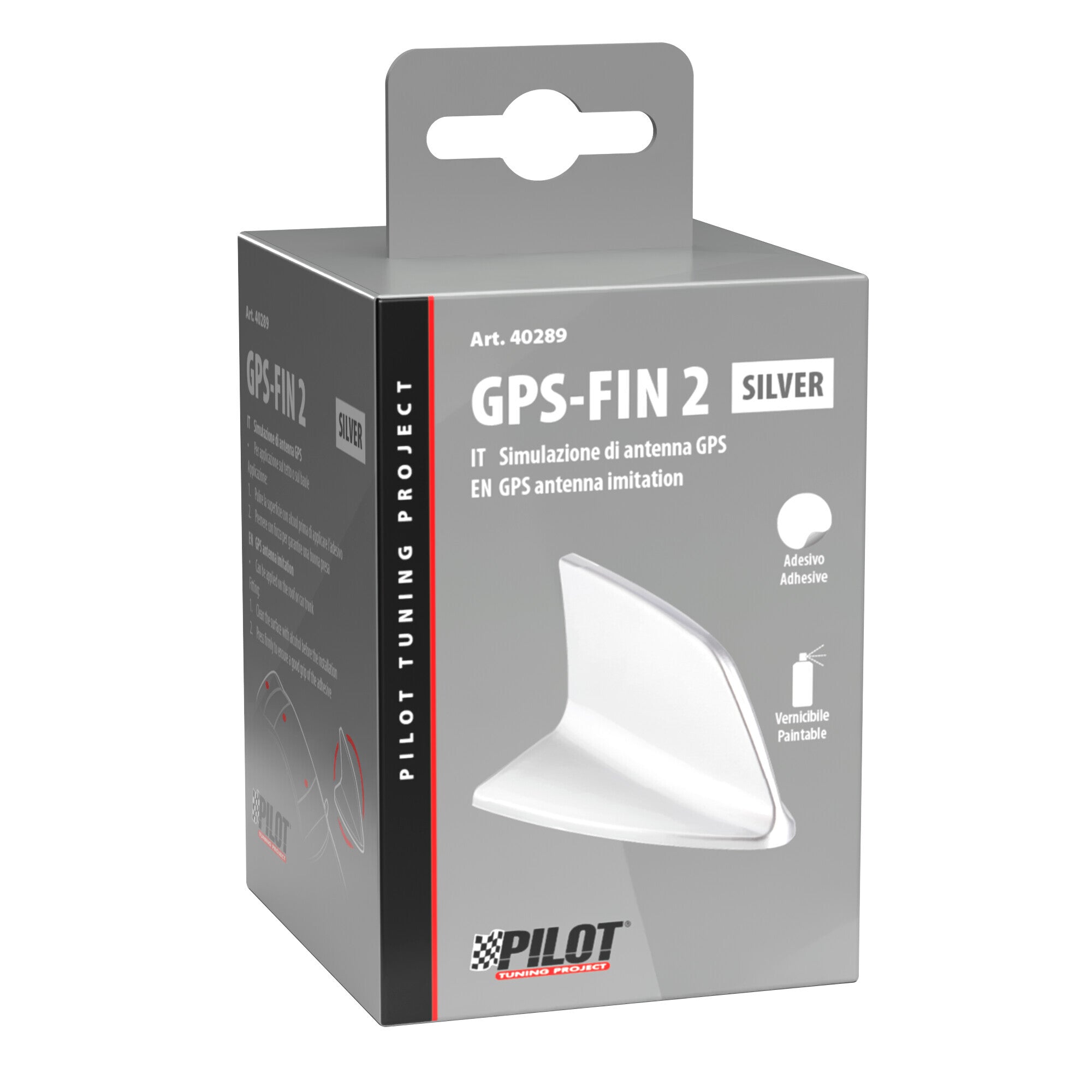 Gps-Fin Spoiler 2, Simulazione di antenna GPS - Argento