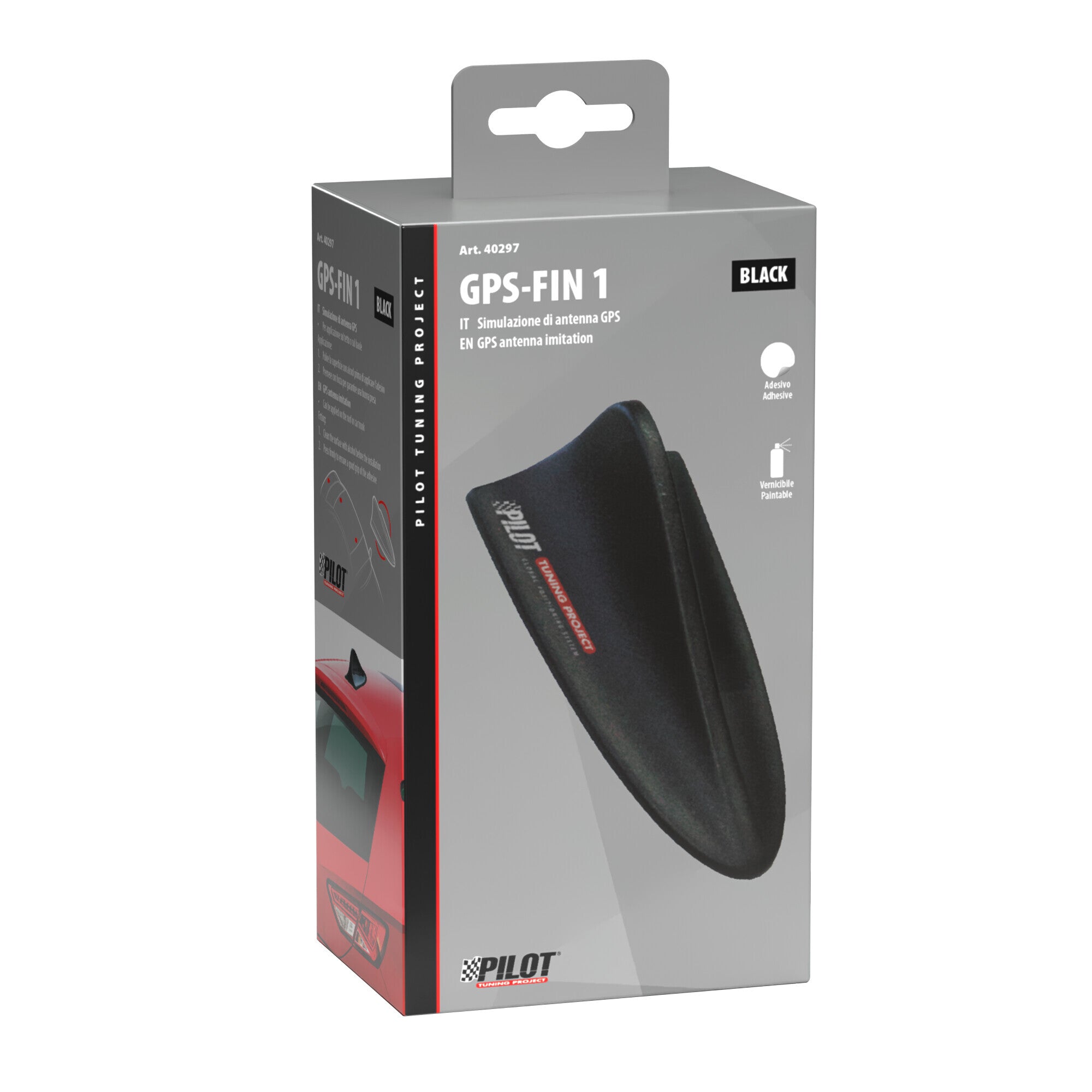 Gps-Fin Spoiler, simulazione di antenna satellitare - Nero