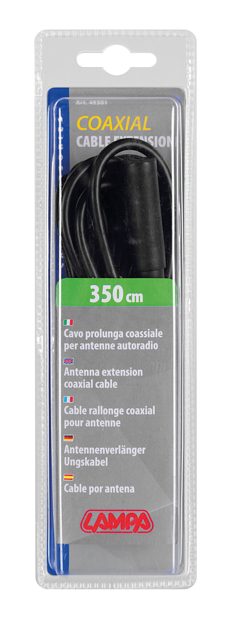 Cavo prolunga per antenna DIN femmina>DIN maschio - 350 cm