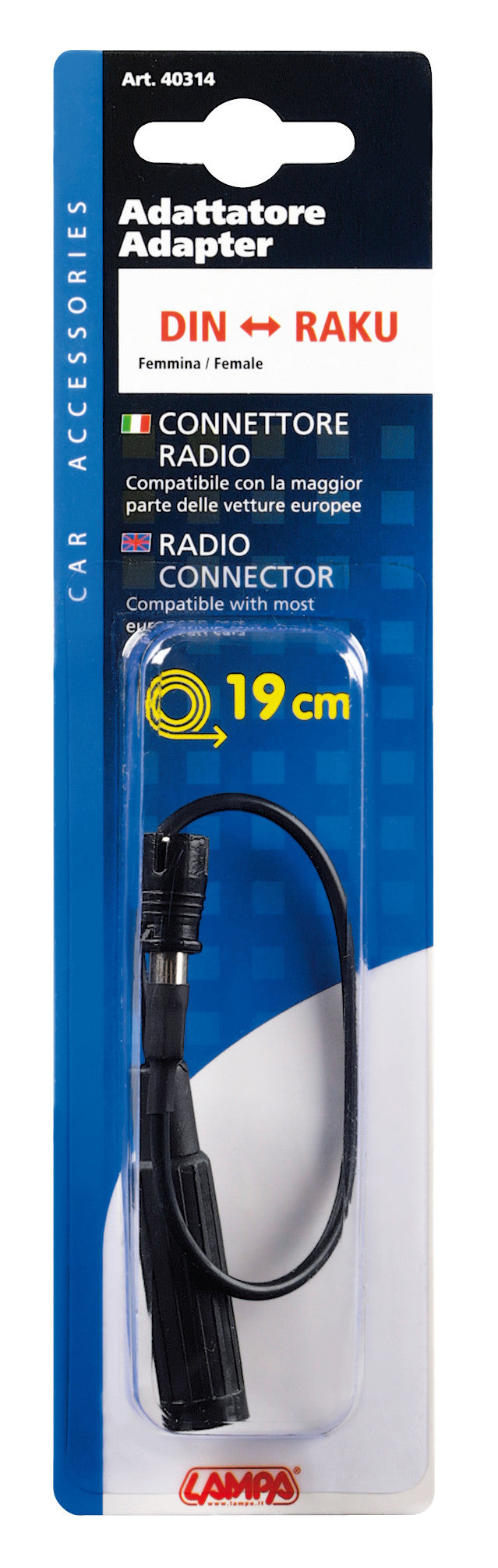 Adattatore antenna DIN femmina>RAKU - 19 cm