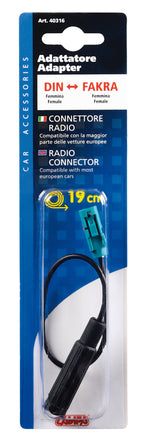 Adattatore antenna DIN femmina>FAKRA femmina - 19 cm