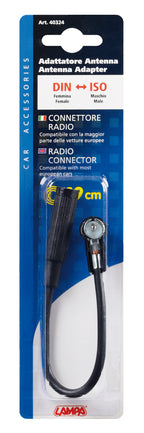 Adattatore antenna DIN femmina>ISO maschio - 19 cm