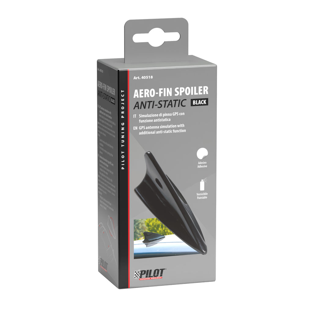 2 in 1 Aero-Fin Spoiler Anti-Static - Nero